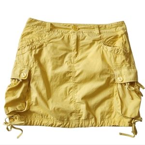 Prana Women's Yellow Mini Hiking Skirt Size 8